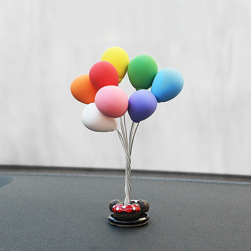 汽車擺件車載告白氣球網紅可愛創意氣球擺件車內裝飾用品漂亮男女