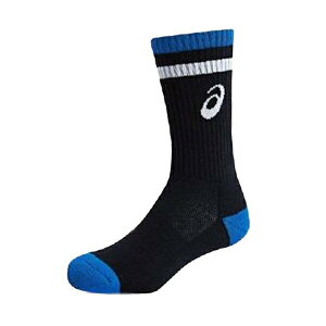 Asics Socks [Z12008-90] 中筒襪 排球 球類 運動 厚底 透氣 耐磨 黑藍