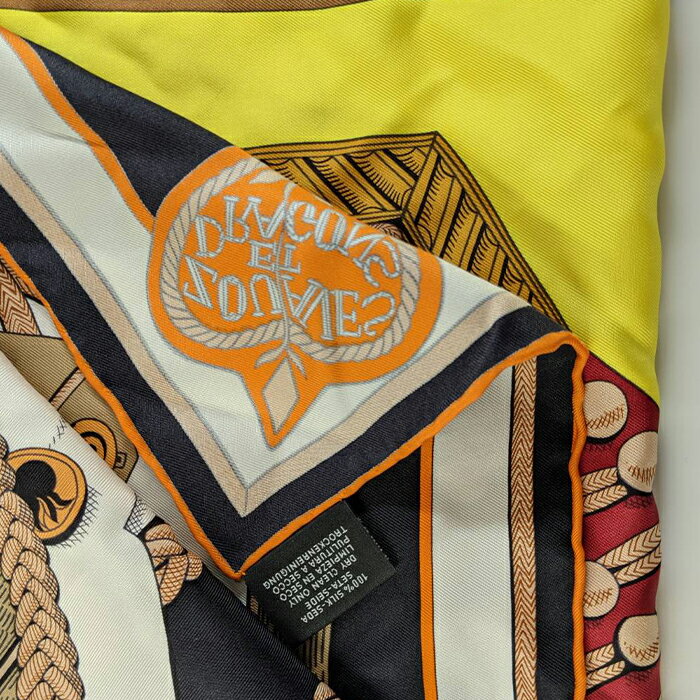 精選★Hermes/愛馬仕經典色款圖騰方型絲巾(現貨展示品)   ~【母親節禮物★菲尼斯 國際精品3折起 春夏新品 換季下殺】 3
