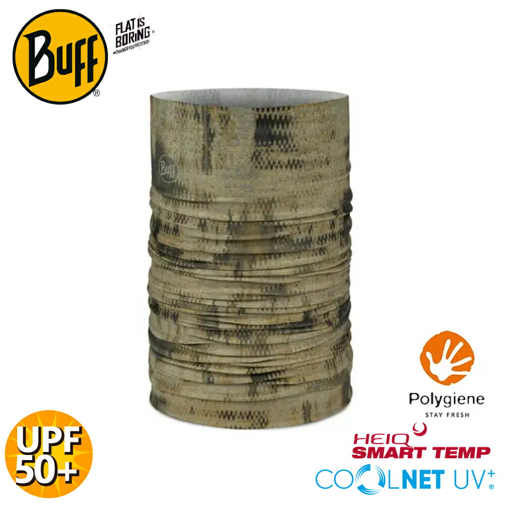 【BUFF 西班牙 Coolnet 抗UV頭巾《苔綠蒼原》】135728-859/圍脖/帽子/口罩/圍巾/眼罩/萬用魔術頭巾