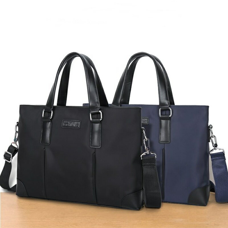 現貨+預購 公事包牛津布手提包-多隔層商務純色筆電包男包包情人節生日禮物2色73xt29【獨家進口】【米蘭精品】 1