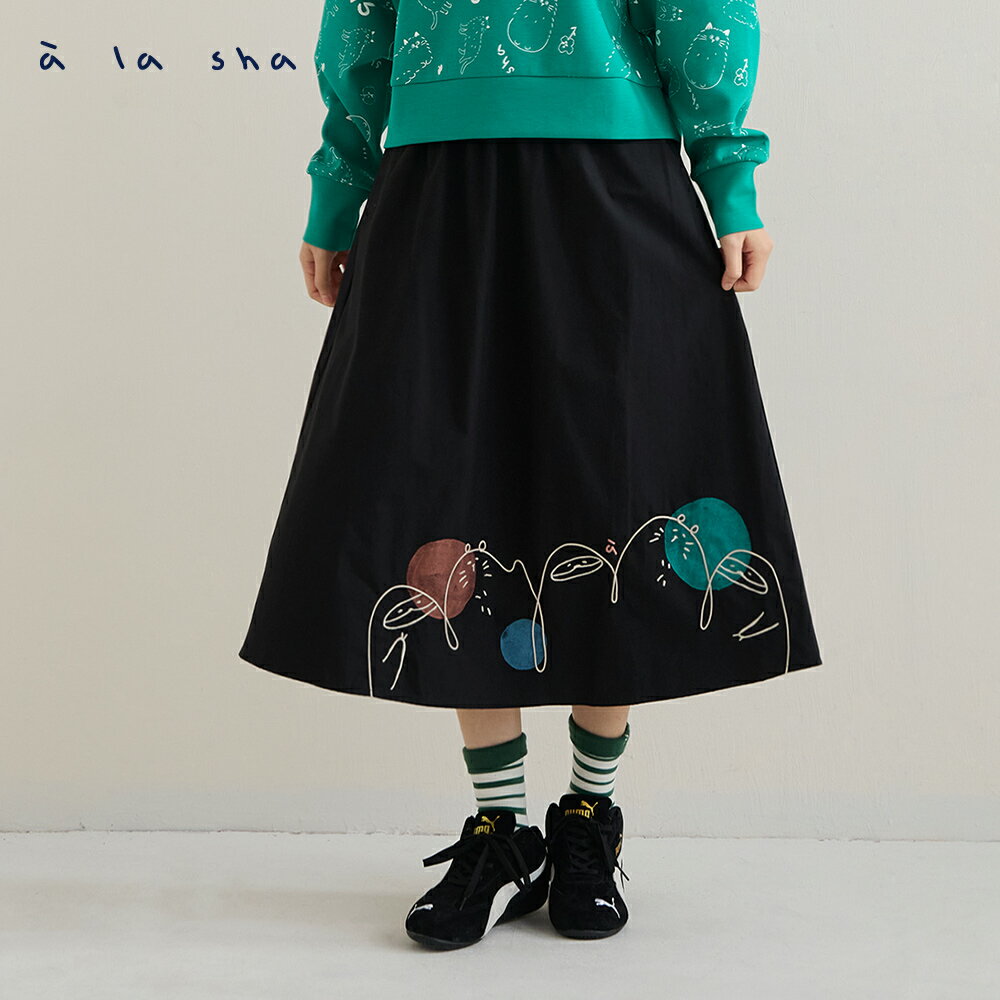 a la sha 抹茶Q咪繞線點點裙 2