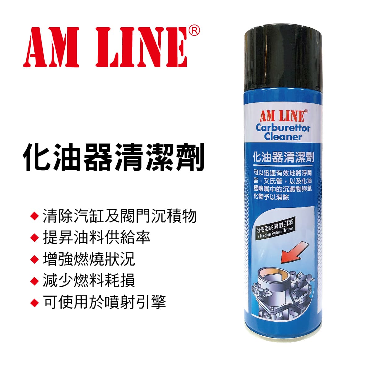 【4%點數】真便宜 WURTH 福士 AM LINE 化油器清潔劑500ml【限定樂天APP下單享點數回饋】