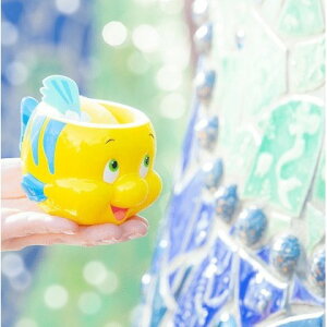 日本東京迪士尼小美人魚好朋友小比目魚Flounder點心杯點心碗茶杯小水杯兒童安全塑膠杯-絕版品最後1