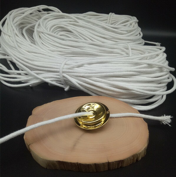 4mm純棉燈芯食用油豆油植物油燈燈芯寺院油燈浮飄子燈芯長度10米