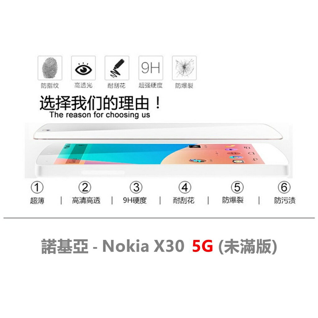 【嚴選外框】 諾基亞 NOKIA X30 半版玻璃貼 未滿版 半版 不滿版 玻璃貼 9H 鋼化膜 保護貼 鋼化玻璃