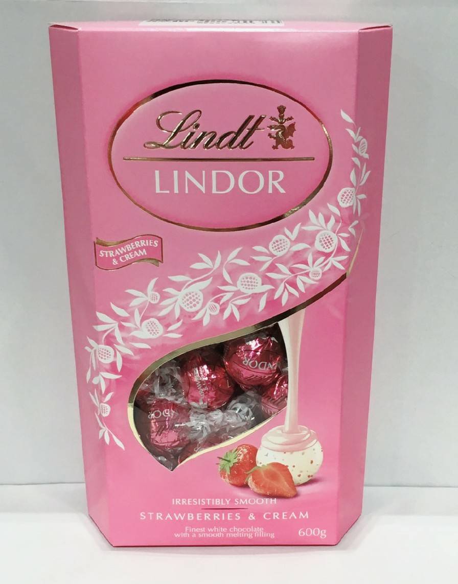 LINDOR 草莓奶油風味巧克力600G