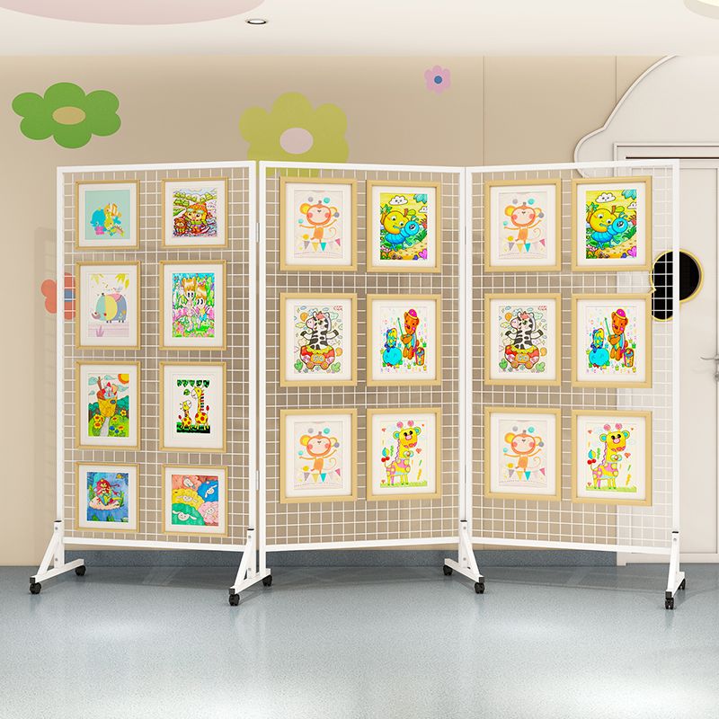 免運 可開票 辦公傢俱 鐵藝網格展示架幼兒園繪畫作品美工畫室畫展折疊可移動戶外展覽架