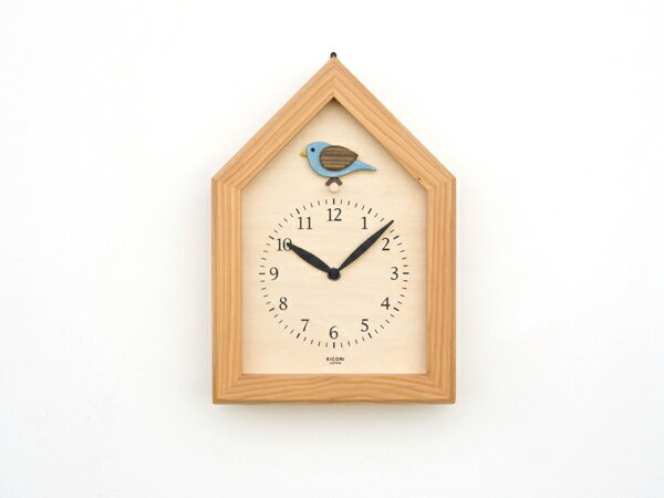 日本代購 空運 KICORI 日本製 青鳥 時鐘 搖擺鐘 掛鐘 壁鐘 掛置兩用 房屋造型 木製 木頭 手工 工藝 雜貨