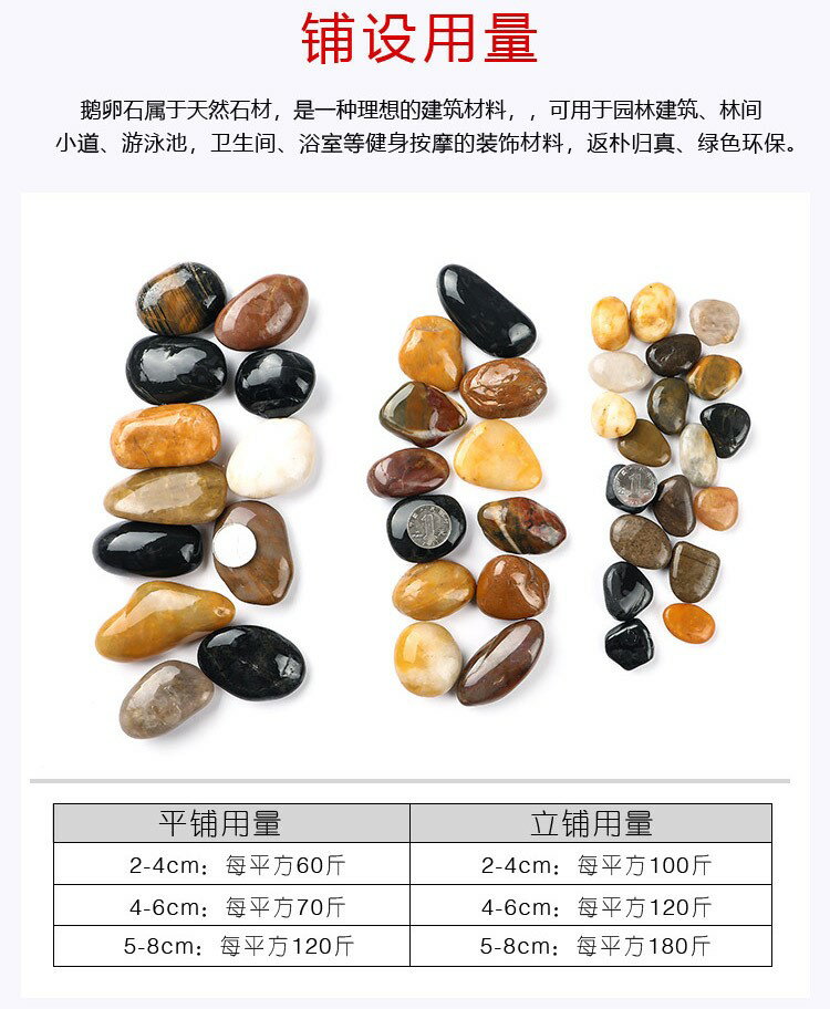 鋪面石鵝卵石雨花石天然白石子魚缸花盆鵝軟石裝飾盆栽園藝石頭子 7