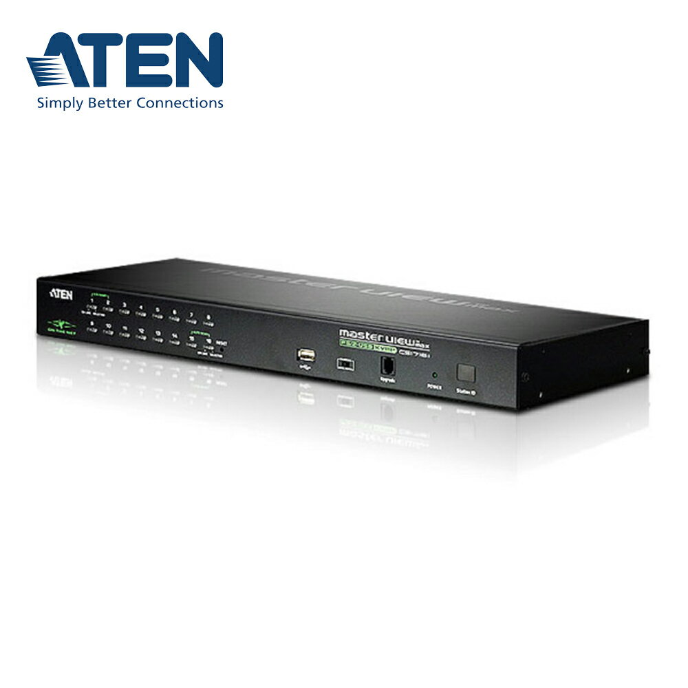 【預購】ATEN CS1716i 1位本地/遠端使用者分享存取16埠PS/2-USB VGA KVM over IP切換器遠端電腦管理方案