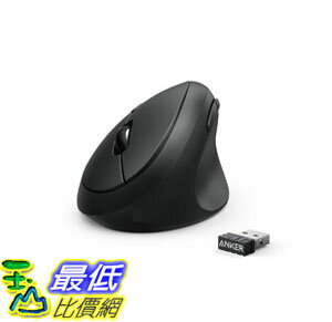 [107美國直購] 滑鼠 Anker Wireless Vertical Ergonomic Mouse with 800/1200/1600 DPI, 5 Buttons, 2.4G
