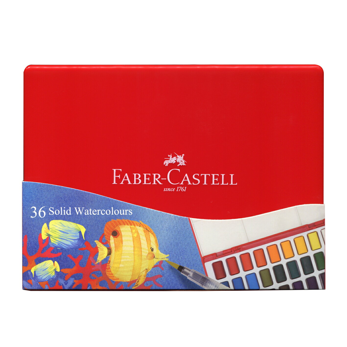 【史代新文具】輝柏Faber-Castell 576037 36色攜帶型水彩塊套組