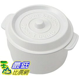 [106東京直購] 竹中 T-56445 白 日本制 鑄鐵鍋造型可微波便當盒 Lunch box coco pot (上段)230ml(下段)300ml _TC0
