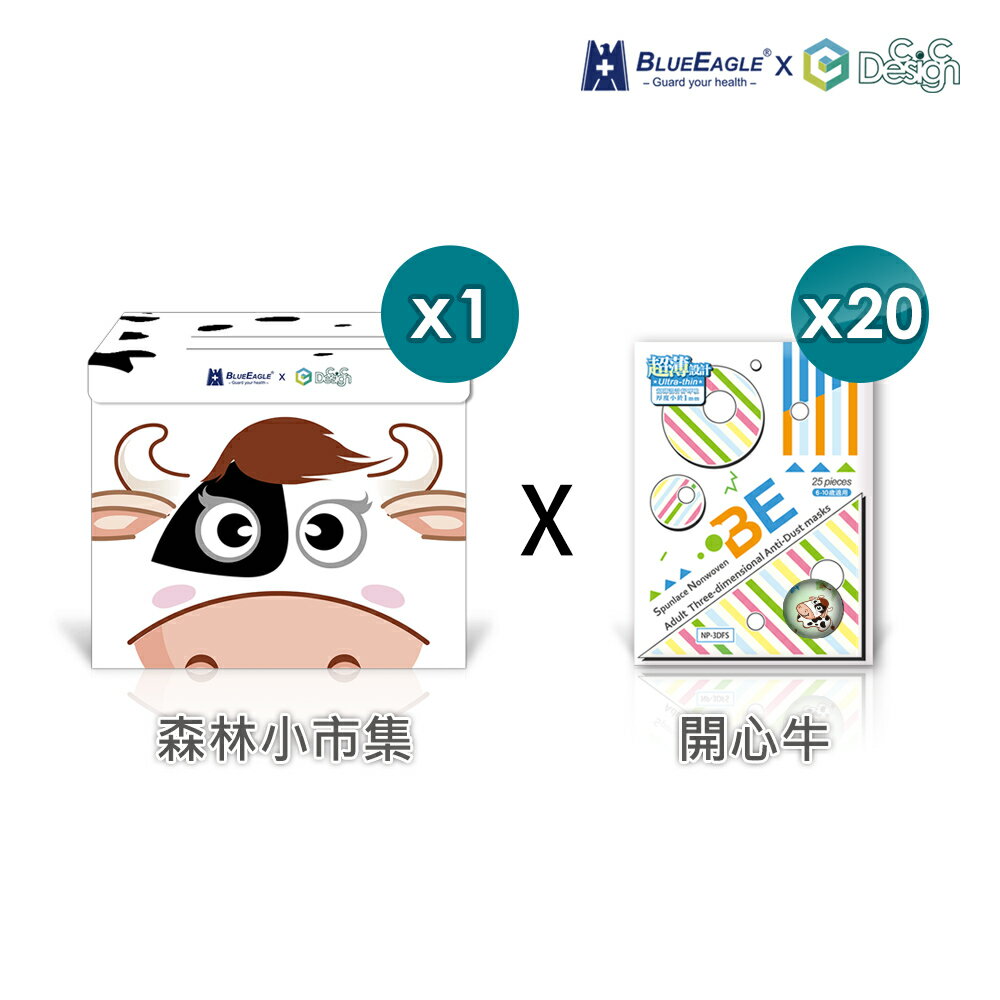 藍鷹吉祥物驚喜優惠組合 兒童四層式水針布口罩x20盒 + 童玩收納箱x1入【藍鷹牌 x C.C Design】 7