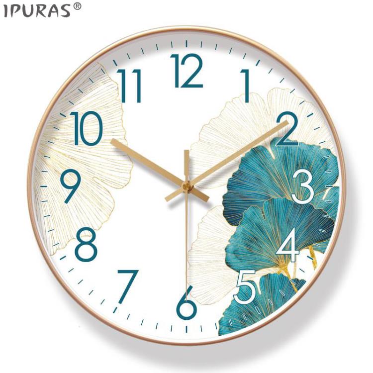 鐘錶掛鐘北歐客廳裝飾時尚創意時鐘掛墻簡約家用輕奢靜音大氣掛錶