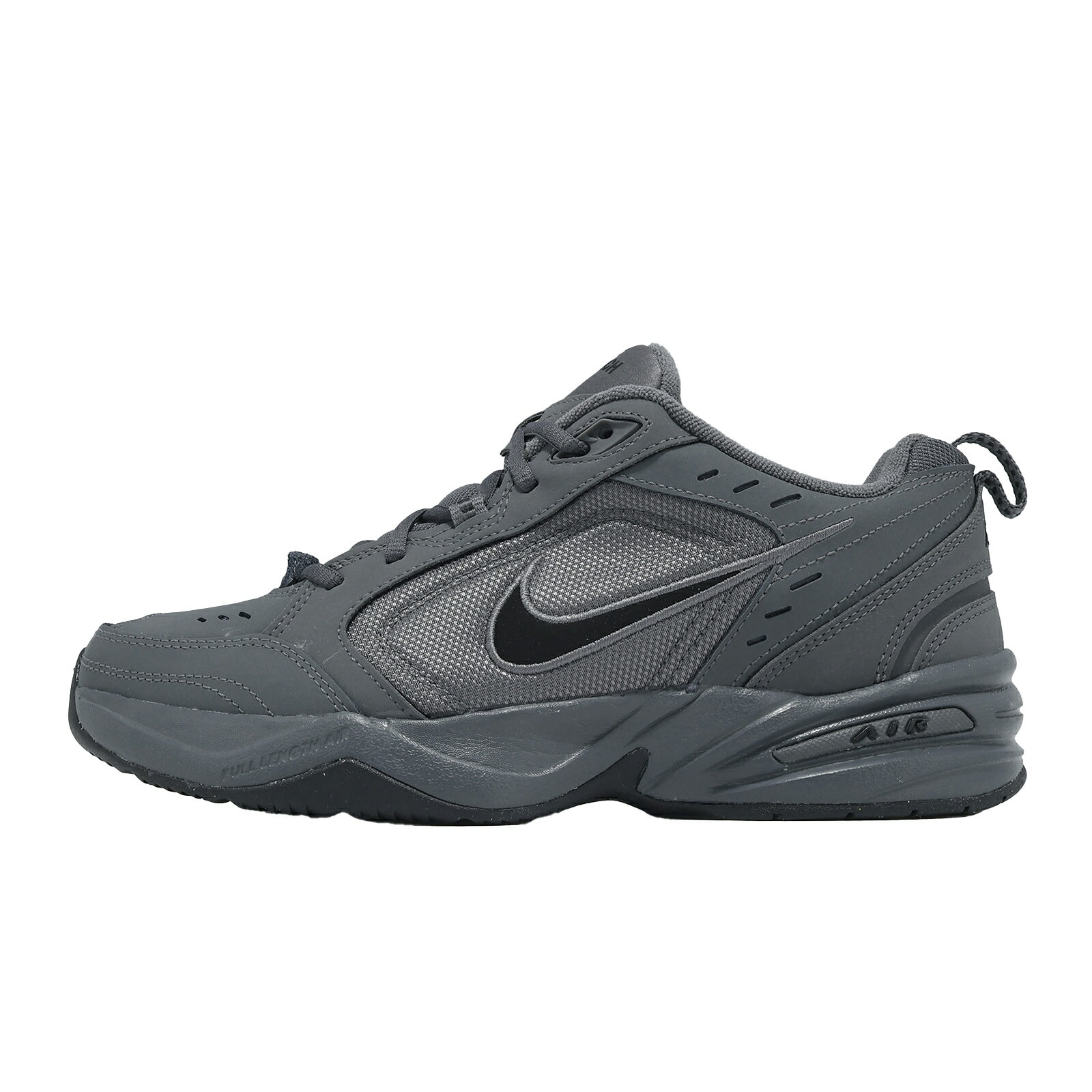 Nike 休閒鞋 Air Monarch IV 男鞋 灰 黑 復古 微增高 拼接 老爹鞋 415445-020