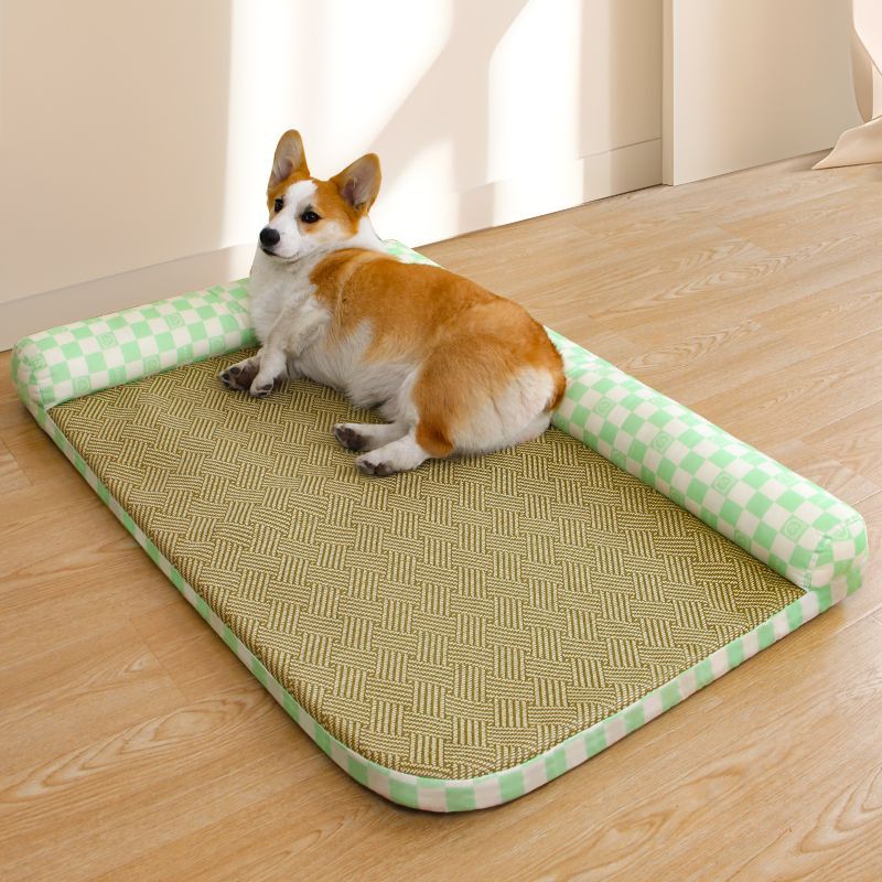 狗窩四季通用涼席墊寵物睡覺用夏季貓窩睡墊狗床可拆洗耐磨狗墊子