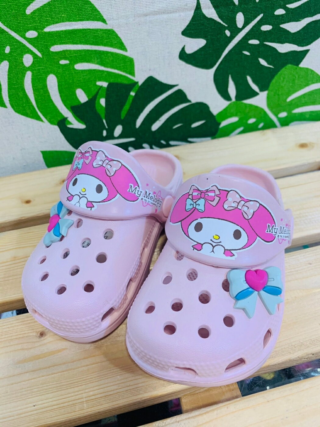 【震撼精品百貨】美樂蒂 My Melody 日本SANRIO三麗鷗 美樂蒂兒童布希鞋-蝴蝶結(14 17號)#90301 震撼日式精品百貨