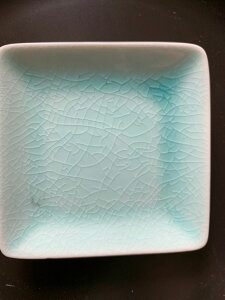 冰裂紋青釉蘸料盤小墨碟骨陶瓷餐熱銷清雅特惠優雅直徑9厘米方形