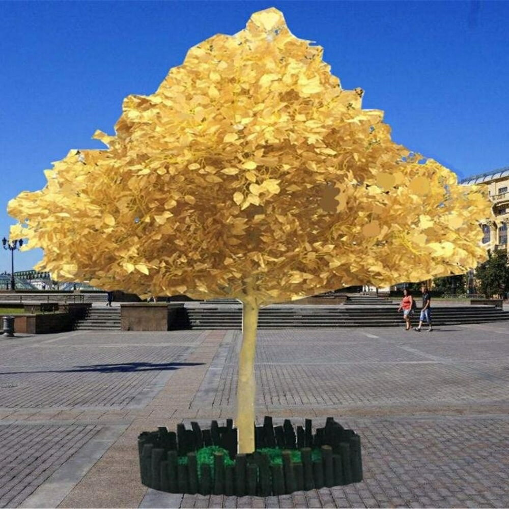 模擬榕樹紅楓樹桃花櫻花樹大型搖錢樹新年發財樹假樹室內客廳擺放都市時尚DF