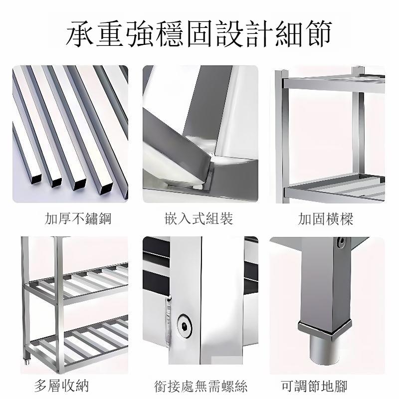 免運【拉籃】不銹鋼方管鏤空收納置物架 家用商用多層大承重果蔬菜瀝水架 置物架工廠現貨直銷 全館八折 店長新品推薦 售後保障 6s123 7