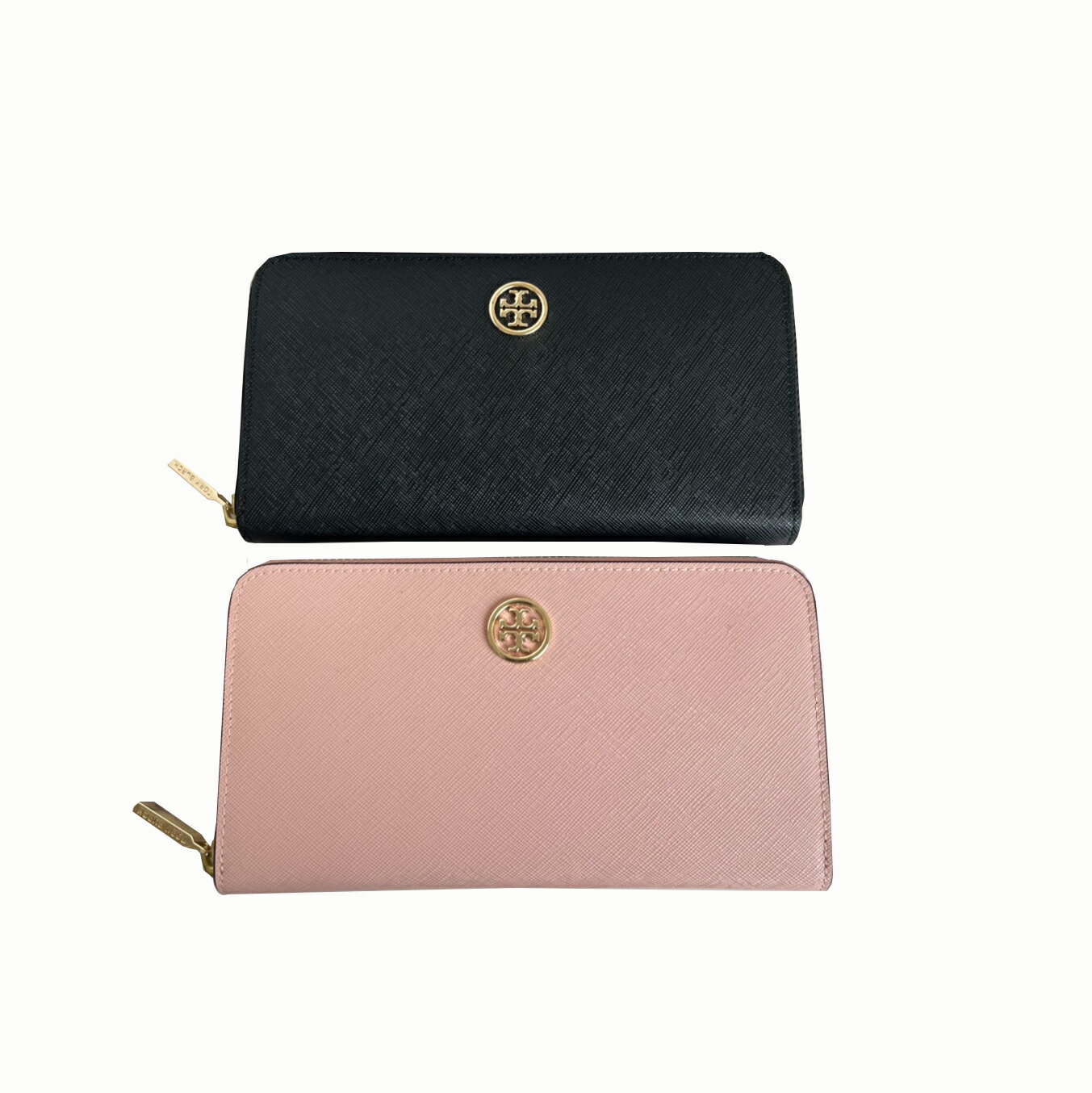 Tory burch 金屬小LOGO十字紋皮革拉鍊長夾59017(預購)【 菲尼斯 國際精品 ★ APP下單天天10%點數回饋 】  女神手袋
