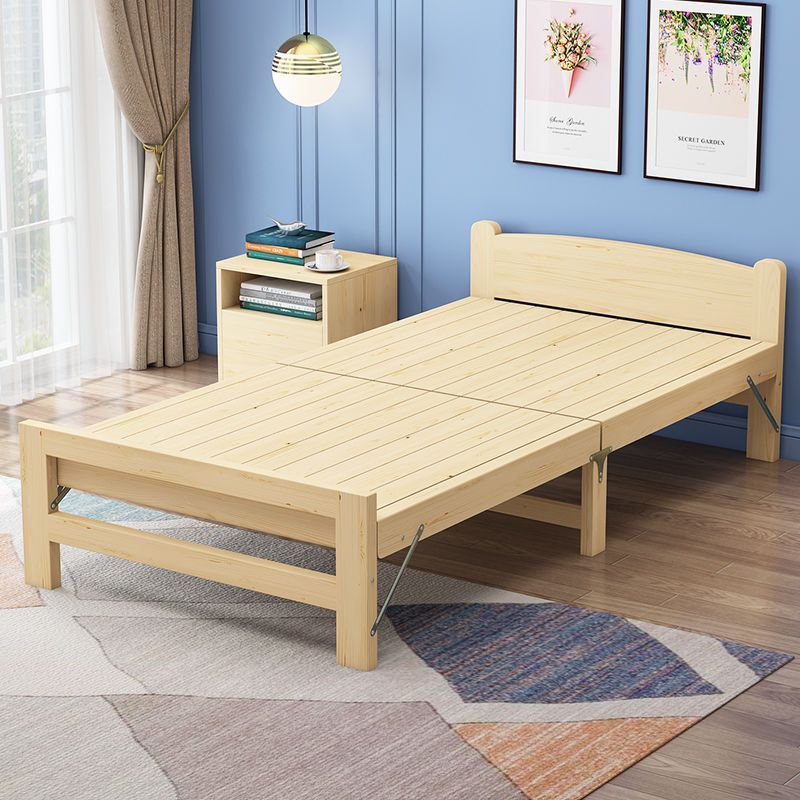 實木床折疊床加密款單人床1.2m家用成人簡易經濟兒童床雙人午休床