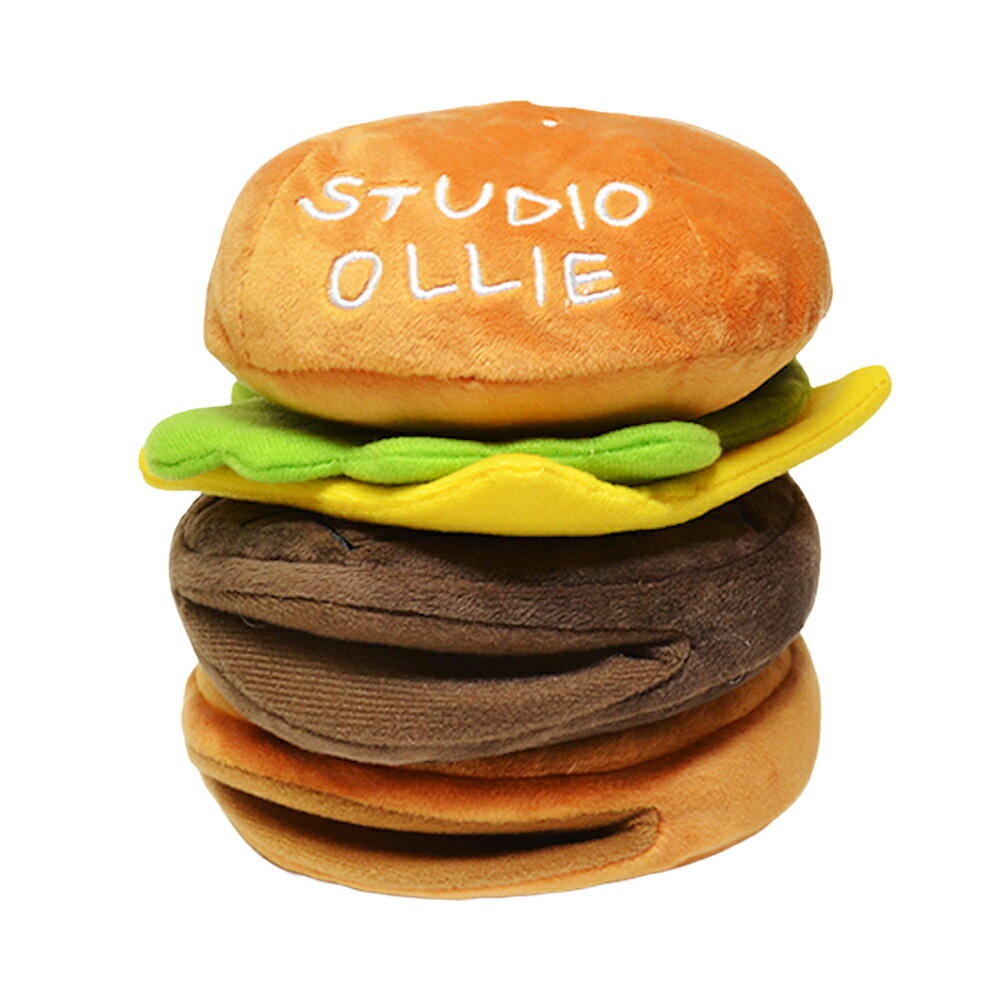 【SofyDOG】法國 Studio Ollie 起司漢堡 嗅聞玩具 寵物玩具 狗狗玩具 寵物益智 藏食玩具
