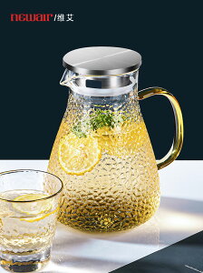 冷水壺夏季家用裝水耐熱耐高溫玻璃涼白開大容量涼水壺涼水杯套裝