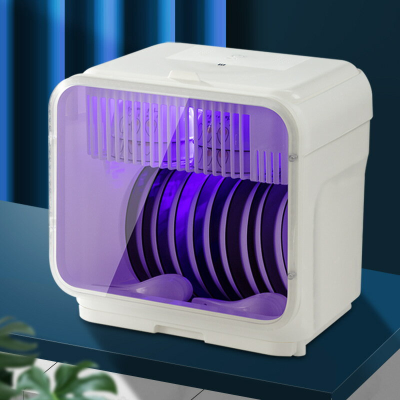 雙層紫外線消毒碗碟柜廚房臺面餐具收納盒帶蓋防塵塑料瀝水碗筷架