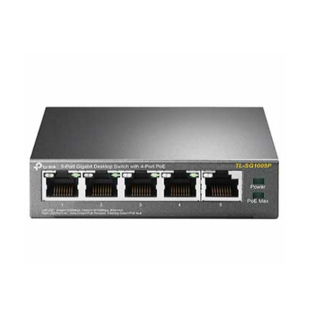 TP-LINK 5埠 Gigabit 桌上型交換器(含 4 埠 PoE) TL-SG1005P