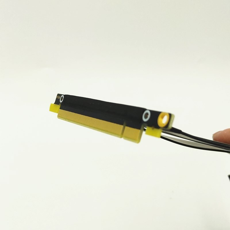 定製 金手指直角 公頭90度矮 主機板插槽被擋 PCIE X16顯卡延長線【北歐家居生活】