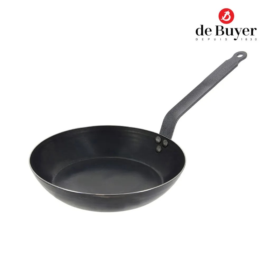 【22%點數回饋】DE BUYER Frying pan blue steel 戶外圓型煎鍋 28cm #5400.28【限定樂天APP下單】