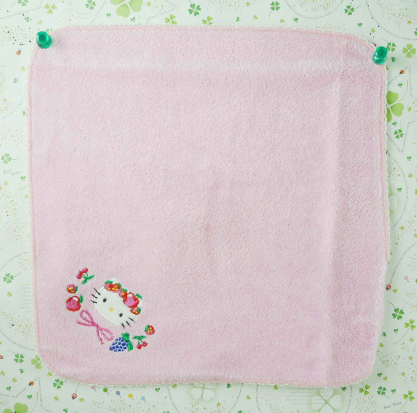 【震撼精品百貨】Hello Kitty 凱蒂貓 方巾/毛巾-粉色小水果 震撼日式精品百貨