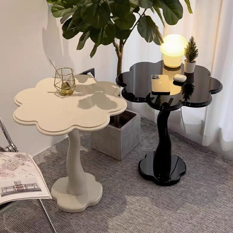 奶油風ins花朵邊幾小戶型家用民宿創意小桌臥室床頭桌創意茶幾