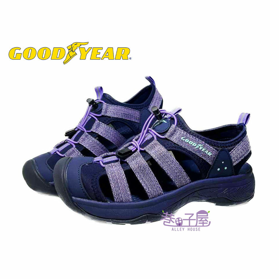 GOODYEAR固特異 盛夏探險 女鞋 護趾涼鞋 織帶 運動涼鞋 [GAWS32607] 紫【巷子屋】