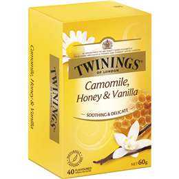 【TWININGS 唐寧茶包】香草菊蜜茶包Camomile Honey & Vanilla Tea 40入/盒