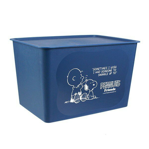 【領券滿額折100】 日本製SNOOPY史奴比方形塑膠拿蓋收納箱/玩具箱/衣物箱 17L (L)