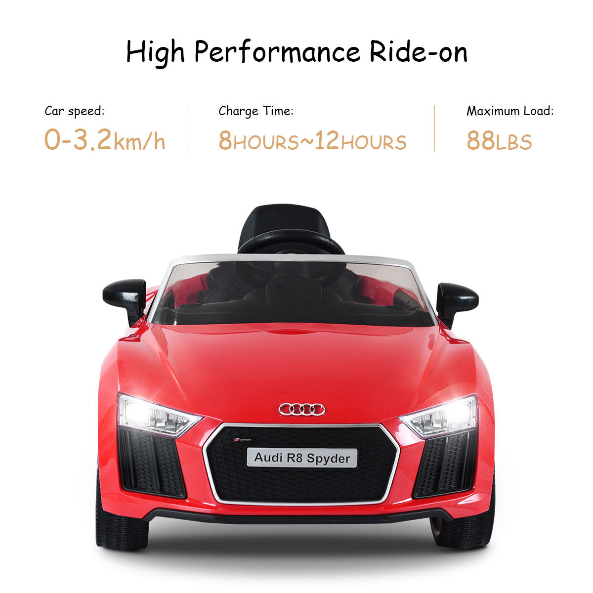 audi r8 12v electric toy car