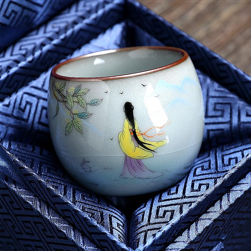 主人杯單杯女士茶杯個人專用陶瓷功夫茶具品茗杯高階杯子茶盞