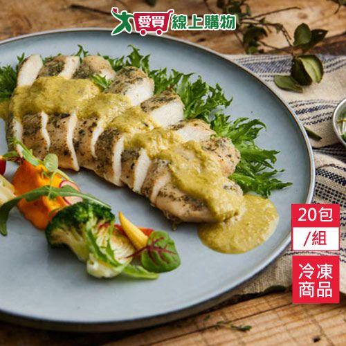 野人舒食熱那亞羅勒雞胸20包/組(180g/包)【愛買冷凍】