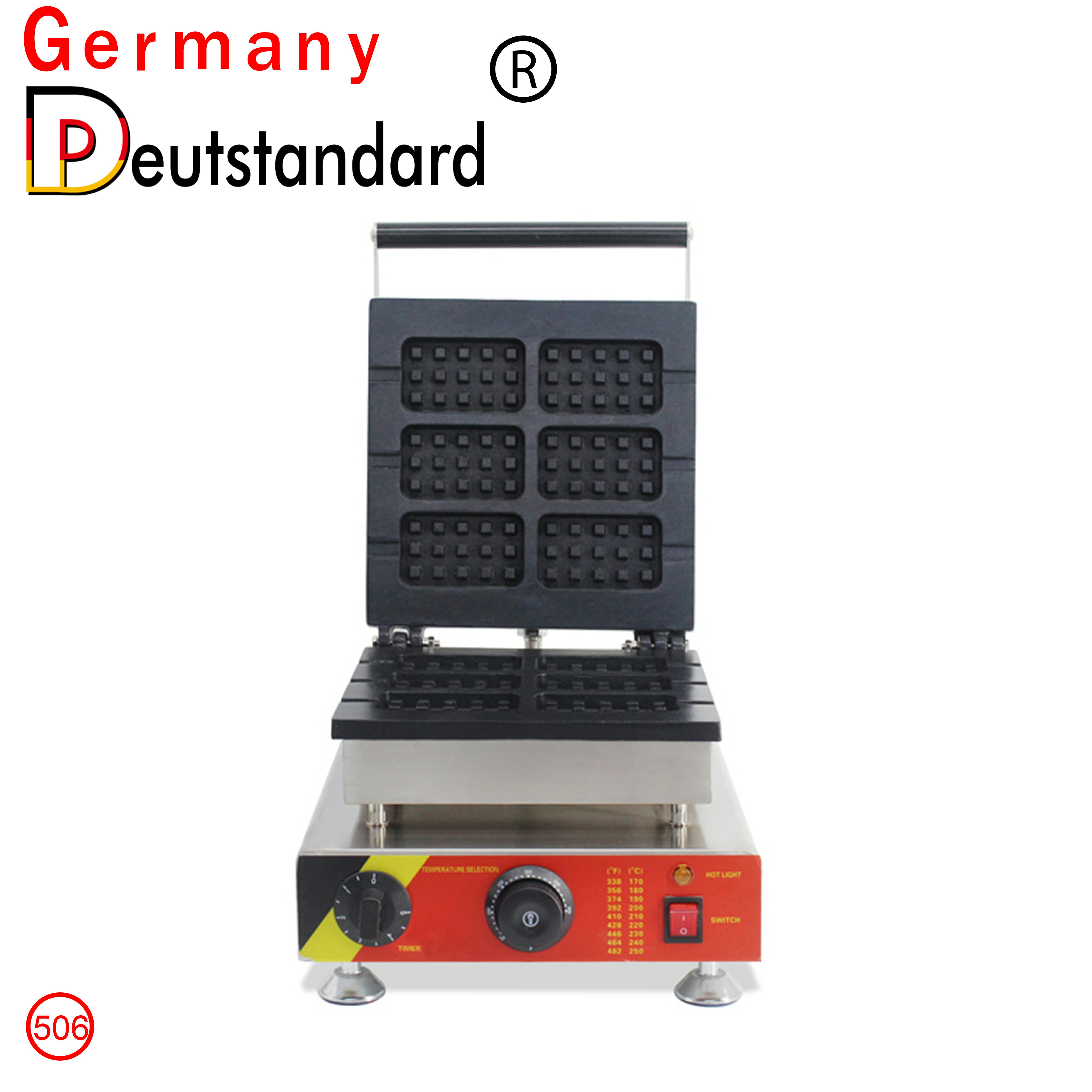 德國品牌六片方形華夫餅松餅機商用電餅鐺三明治吐司蛋糕機NP-506