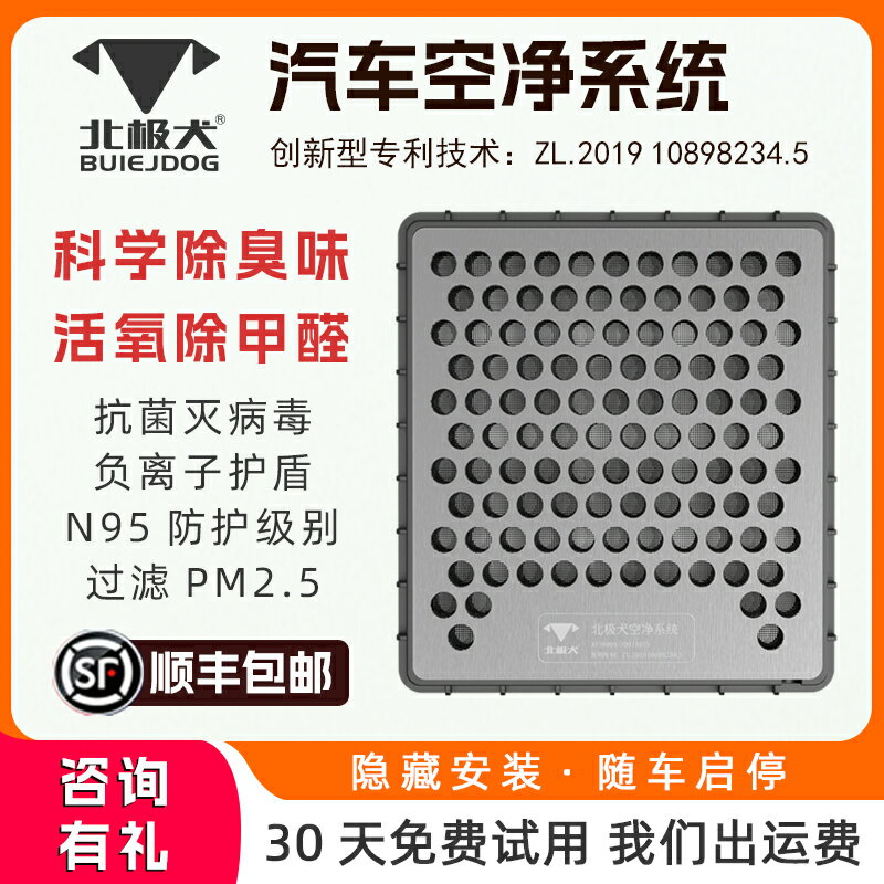 【臺灣公司 可開發票】北極犬高科技汽車空調濾芯電子空氣凈化器 負離子車載空凈系統