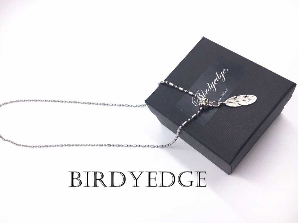 【Birdy Edge】經典 羽毛 品牌設計 項鍊 男 鋼鈦項鍊 不退色 藤原浩 手工項鍊 免運費