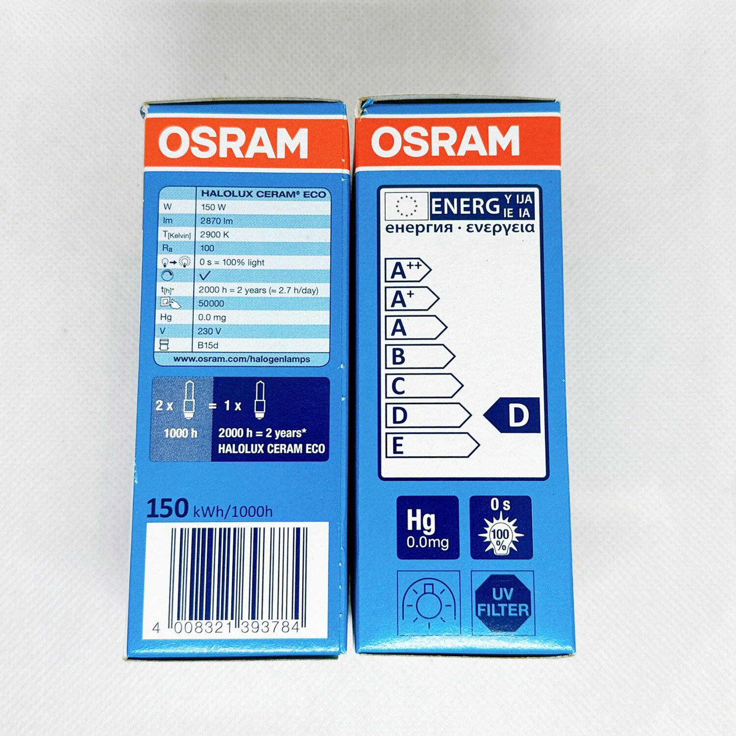 OSRAM 歐司朗 64498 150W 230V ECO B15d 雙觸點單端鹵素燈泡 鹵素 燈泡 可調光 4