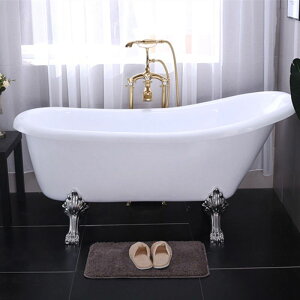 【可開發票】歐式貴妃家用可移動成人浴缸兒童彩色拍照網紅裝飾浴盆雙層亞克力