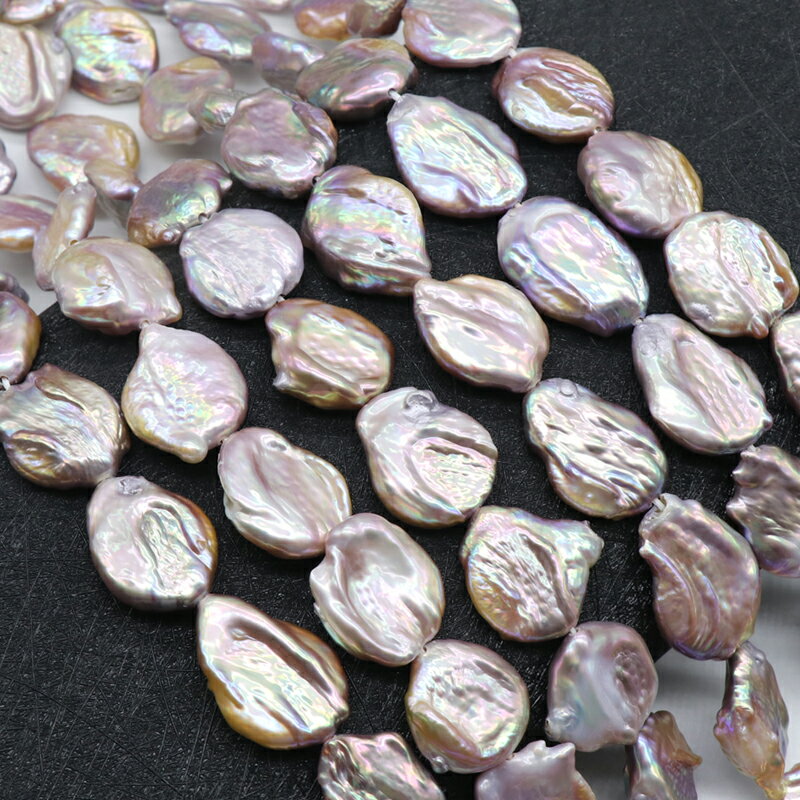 天然淡水珍珠巴洛克紫色不規則散珠 diy手工手鏈項鏈飾品配件材料
