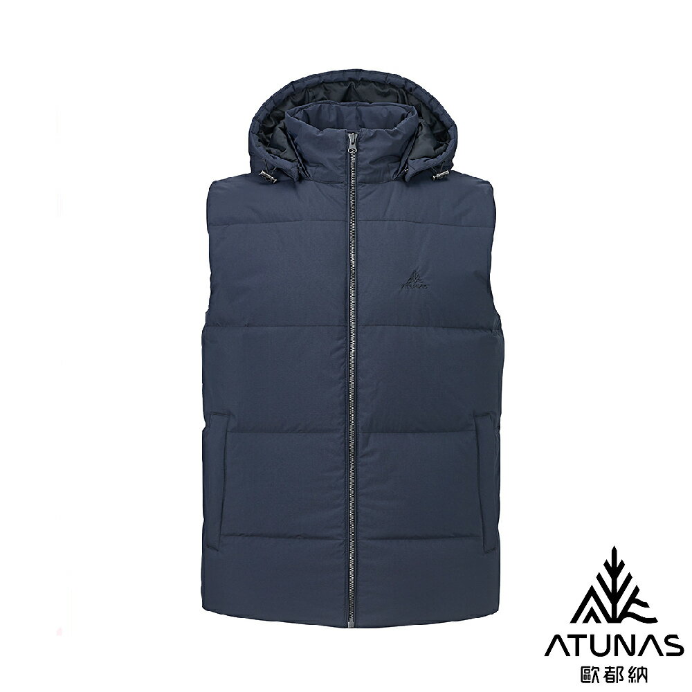 【ATUNAS 歐都納 男 HEAT CORE 蓄熱羽絨背心《黑》】A1VE2505M/保暖機能背心 0