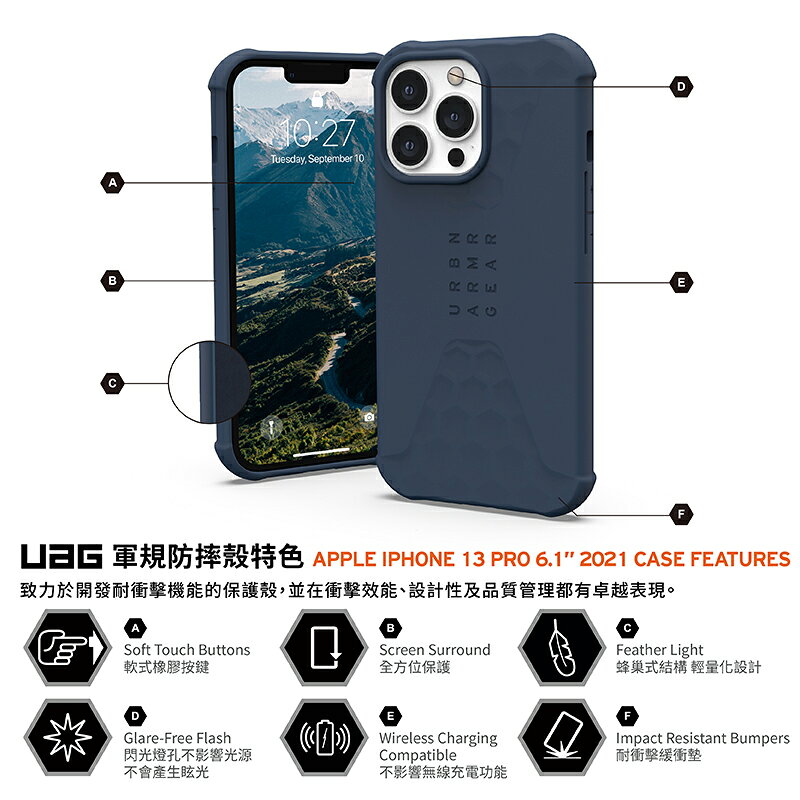 UAG 耐衝擊 輕薄 矽膠 保護殼 防摔殼 手機殼 軍規防摔 適用於iPhone 13 pro max 1